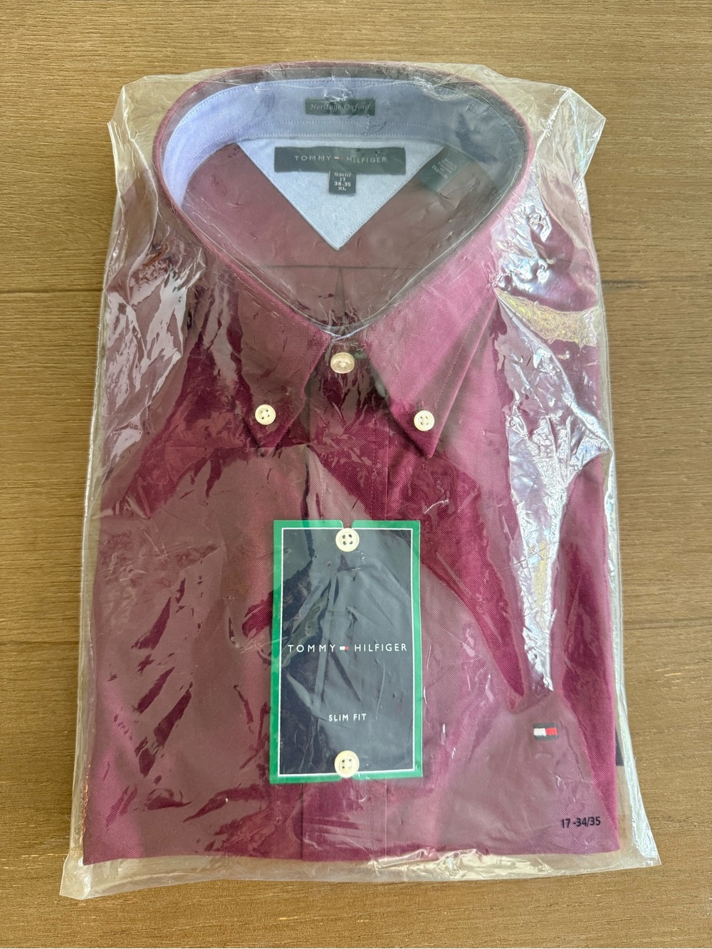 Tommy Hilfiger Men’s Button-Down Shirt - Wine